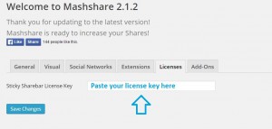 How to activate mashshare add-ons with license keys